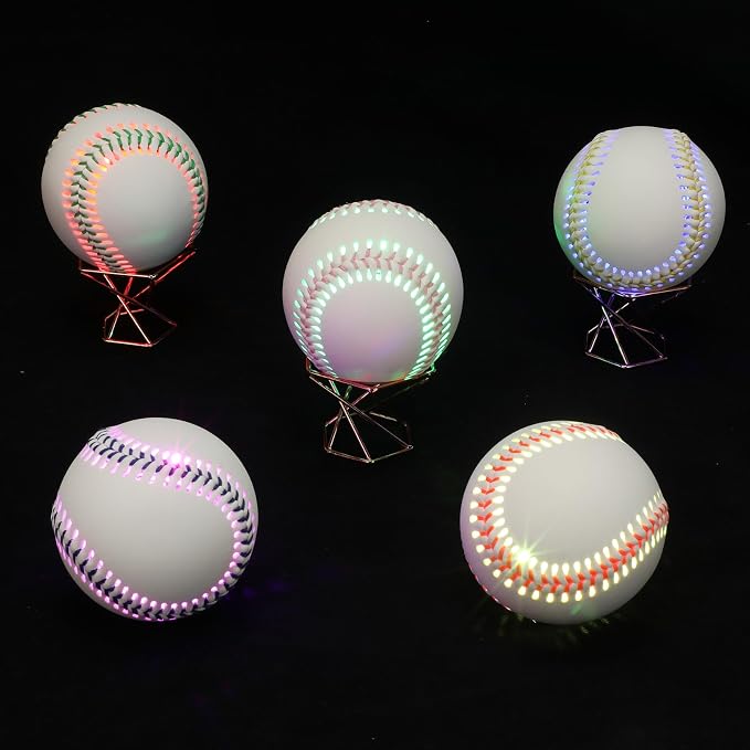 Glow in The Dark Baseball - Rechargeable LED Light Up Ball with 6 Color Changing Modes | Regulation Size & Weight for Kids, Teens, Adults & Baseball Fans