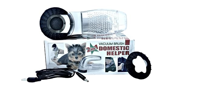 Pet Hair Remover Device, Multifunctional Dog Cat Grooming Vacuum Brush System Automatic Collect Fur Hair Clean Domestic Helper for Pets Funiture Clothing