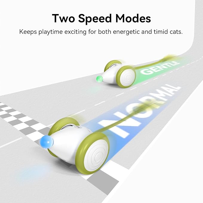 Cheerble Interactive Cat Toys for Indoor Cats, Automatic Moving Kitten Toys, Wicked Mouse Neo Cat Toy with Tail & Lights, Pet Cat Supplies, Rechargeable Cat Toys for Bored Indoor Adult Cats