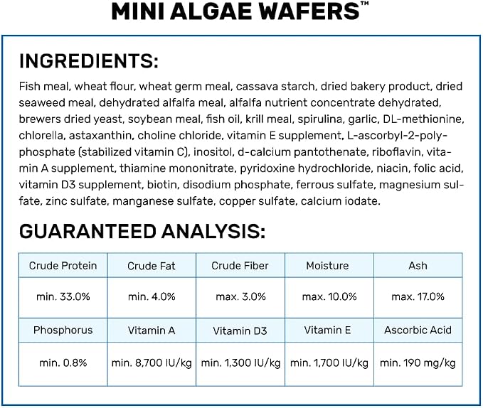 Hikari Tropical Mini Algae Wafers Fish Food, 3.0 oz (85g)