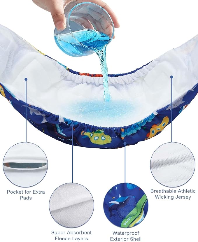 CuteBone Dog Diapers Male 4 Pack Puppy Wraps Reusable Doggie Belly Bands for Male Dogs Small Medium Large