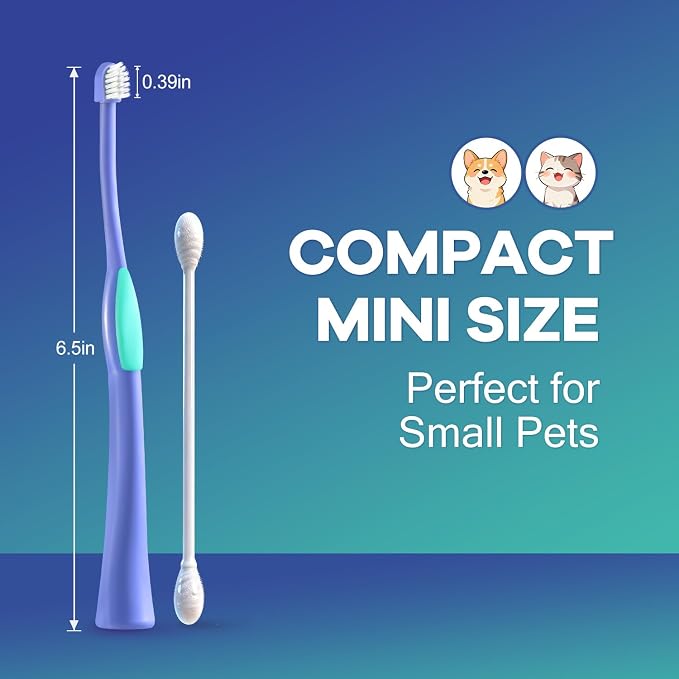 Enzymatic Dog & Cat Toothpaste with Nano-Hydroxyapatite + Medium-Soft Bristles Toothbrush