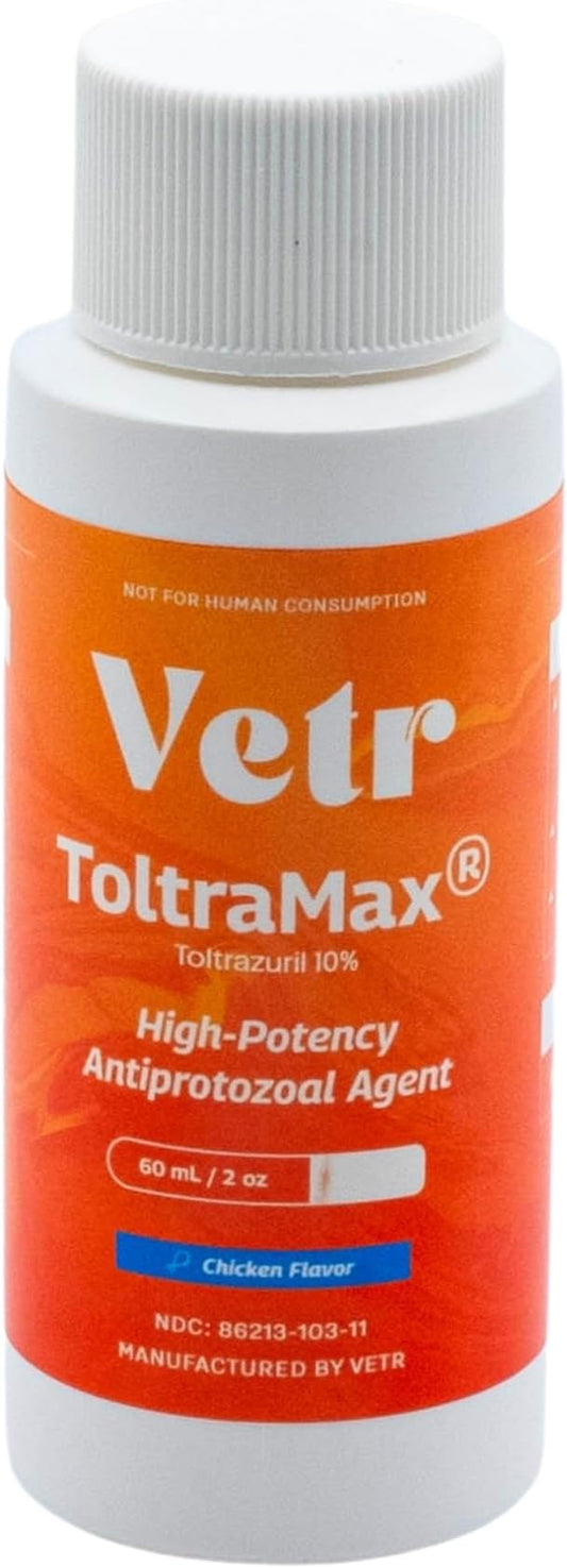 Toltrazuril 10.0% for Horses, Dogs, Cats, 60mL/2 Ounce, for Non-Food Chain Animals, Chicken
