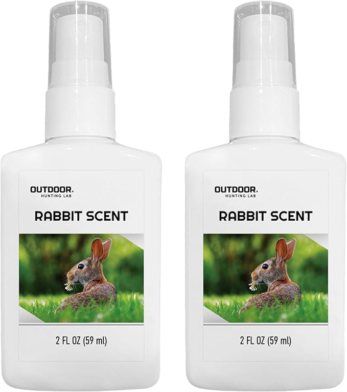Rabbit Urine Spray 2 oz - Real Rabbit Scent for Dog and Beagle Training, Predator Attractant for Coyote and Fox Hunting and Trapping