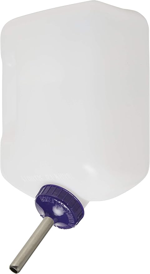 Lixit® All-Weather Rabbit Water Bottle - 64 Ounce Widemouth Cage Water Bottles for Rabbits, Ferrets, Guinea Pigs, Rats, and Other Small Animals (White, 64 Ounce) (Pack of 12)