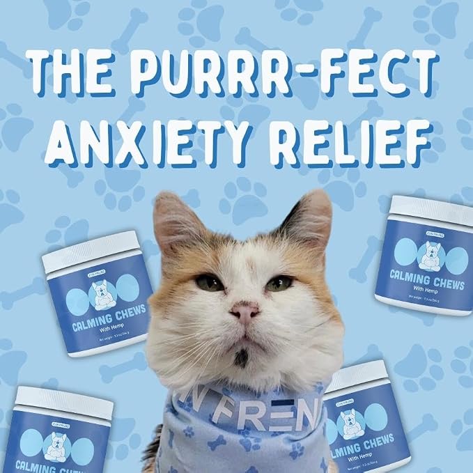 Zen Bites - Calming Chews for Pets - 120 Count - Organic Hemp Soft Chews for Dogs & Cats - Stress Relief - Promotes Relaxation - Thunderstorms - Fireworks - Travel Friendly