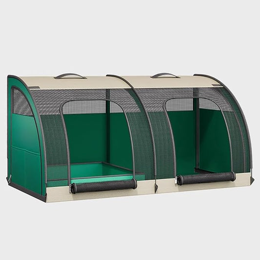 Double Cat Car Travel Carrier, 600D Oxford Foldable Portable Car Seat Kennel, Portable Pet Crate for 2 Cats and 2 Dog, Prevents Hair from Flying Around for Outdoor Camping (Green, 39.4*19.7*19.7in)