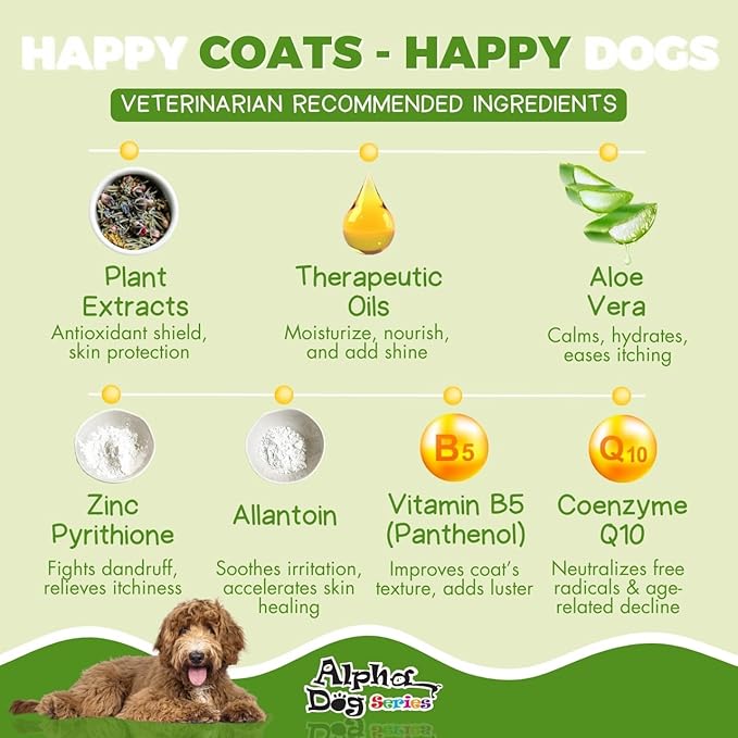 All Stages Natural Dog Shampoo and Conditioner Set with Aloe Vera pH-balanced Dog Grooming Shampoo and Conditioner for Dogs, Tear-Free Moisturizing Dog Shampoo Sensitive Skin 1 Gallon