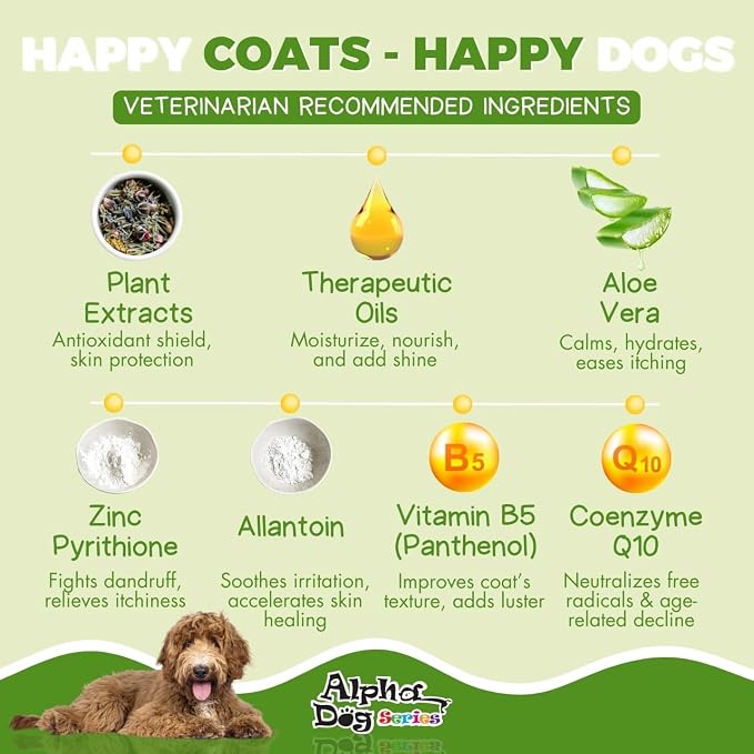 All Stages Natural Dog Shampoo and Conditioner Set with Aloe Vera pH Balanced Dog Grooming Shampoo and Conditioner for Dogs, Tear-Free Moisturizing Dog Shampoo, 26.4 Oz (Pack of 6)
