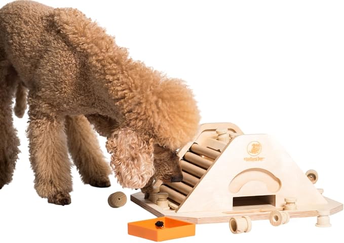 Interactive Dog Toys for Mental Stimulation - Treat Dispenser Dog Puzzle Toy, Enrichment Toys - Puzzle Feeder Dogs Training Toy - Pyramid