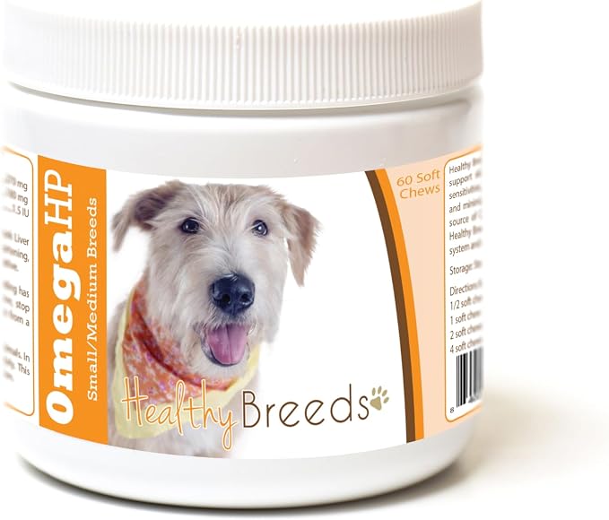Healthy Breeds Glen of Imaal Terrier Omega HP Fatty Acid Skin and Coat Support Soft Chews 60 Count