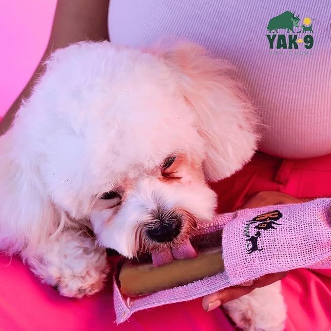 Yak9 Strawberry Yak Chews for Dogs | High Protein, Non Rawhide Dog Chews Long Lasting | Non GMO, Gluten Free, Grain Free Yak Milk Dog Chew | Small Size 1.1 Oz, 3 PC