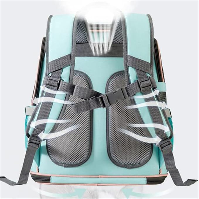 OLOTU Pet Backpack Large Capacity Cat Carrier, Expandable Foldable Cat Backpack, Breathable Pet Backpack Carrier for Cats Dogs and Small Animals Spacious