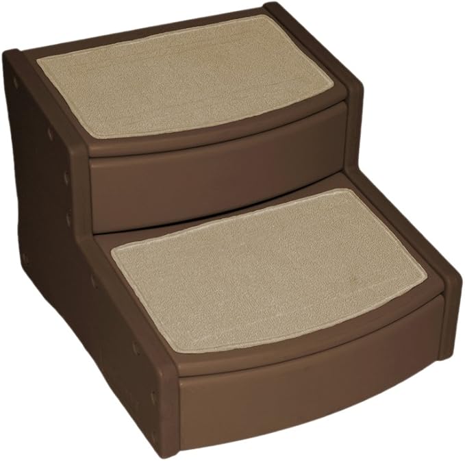 Pet Gear Easy Step II Extra Wide Pet Stairs, 2 Step for Dogs/Cats Up To 200 Pounds, Removable/Washable Carpet, Easy Assembly (No Tools Required), 3 Colors