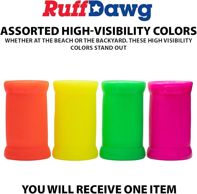 Ruff Dawg Crinkit Medium 5.5” (1 PC) – Rubber Crunch Dog Toy with Replaceable Bottle – Interactive Chew for Small to Medium Dogs – Made in USA – Assorted Neon Colors