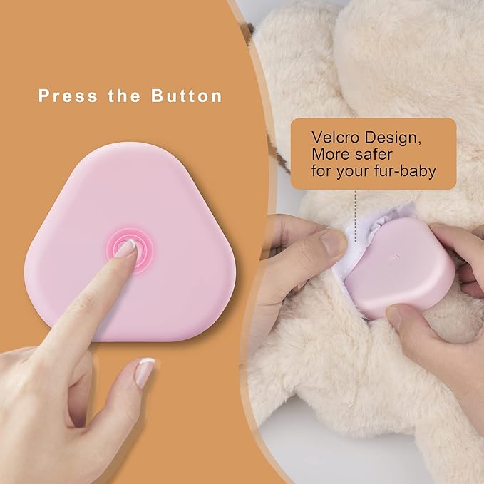 Moropaky Puppy Heartbeat Toy for Anxiety Relief Dog Behavioral aid Toy for Puppies Sleep Aid Separation Anxiety Soother Cuddle, White