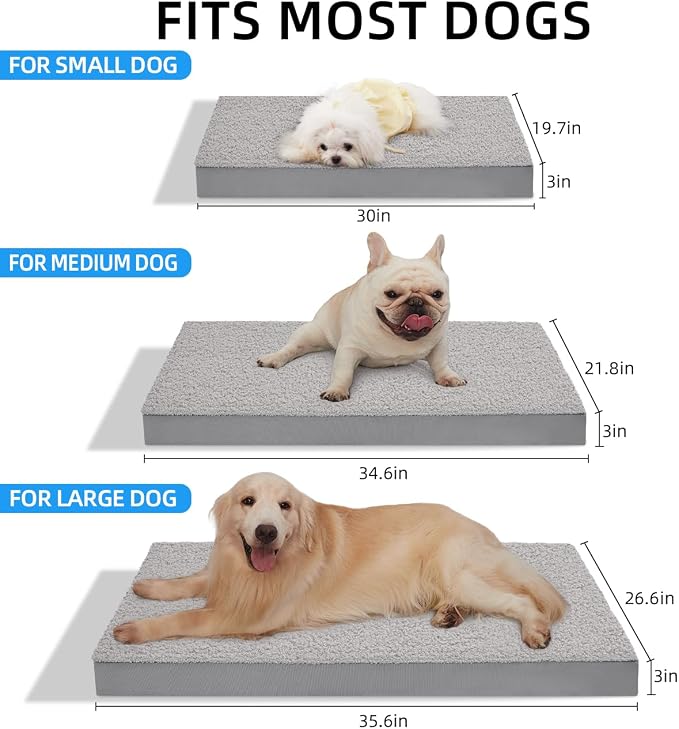 ABE Orthopedic Dog Bed,Washable Pet Bed Medium Size Dog with Removable Cover