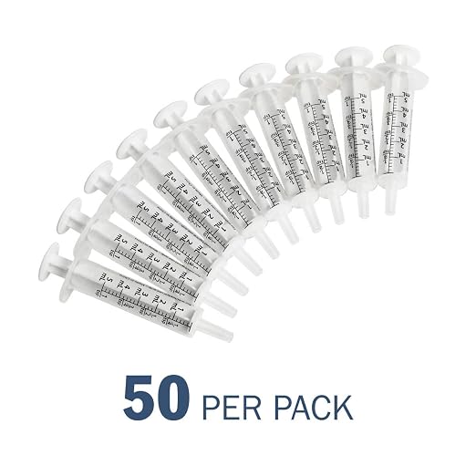 Ezy Dose Oral Syringe & Dispenser | For Liquid Medicine | 5 mL/1 TSP | (pack of 50)