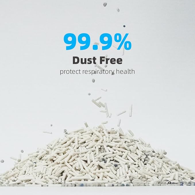 Zutto Nyan 4 in 1 Tofu Cat Litter - Fast Clumping, Flushable, Low Tracking, 99.9% Dust Free. Nature Plant-Based Pellets and Bentonite Sustainable,Ultra Odor Control (5.3lb x 4 Bag)