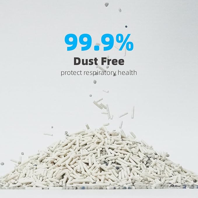 Zutto Nyan 4 in 1 Tofu Cat Litter - Fast Clumping, Flushable, Low Tracking, 99.9% Dust Free. Nature Plant-Based Pellets and Bentonite Sustainable,Ultra Odor Control (5.3lb x 2 Bag)