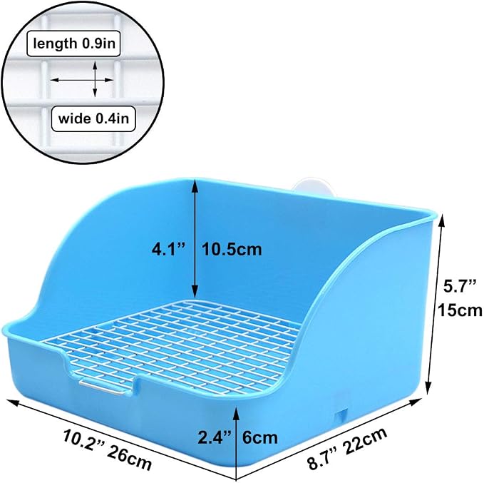 2 Pcs Guinea Pig Bed Mat Washable, Rabbit Winter Bed Pad for Indoor, Warm Small Animal Bed Mattres & Pet Small Rat Toilet, Square Potty Trainer Corner Litter Bedding Box Pet Pan