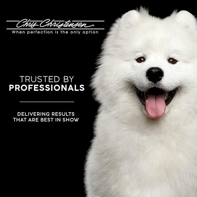 Chris Christensen Karben II Slicker Brush for Dogs, Groom Like a Professional, Ideal For All Coat Types, Remove Shedding Coat, Tangles and Dead Undercoat, 17 mm Stainless Steel Pins, Red, Small