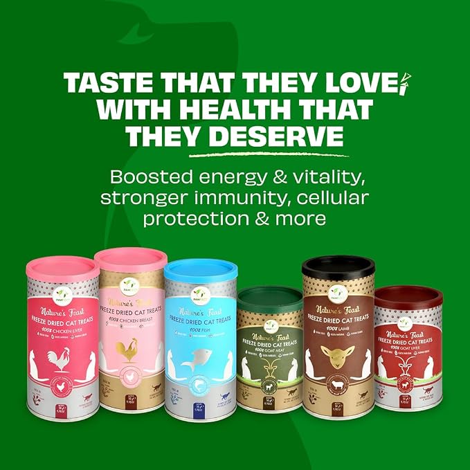 Pawfect Nature's Feast Freeze-Dried Chicken Breast Treats for Cats Low Fat for Weight Control & Muscle Care All Natural No Grain Added Hypoallergenic Training Treat (200g/7.05oz)