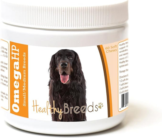 Healthy Breeds Gordon Setter Omega HP Fatty Acid Skin and Coat Support Soft Chews 60 Count