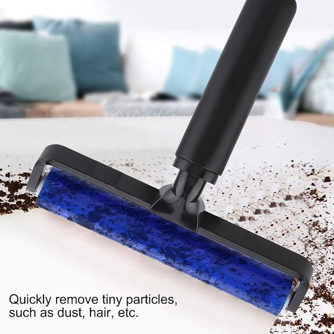 Dust Removal Silicone Roller Anti Static Roller Brush Four Sizes nual Cleaner Tool for Dust Pet Hair Clothes Carpet Furniture(6in)