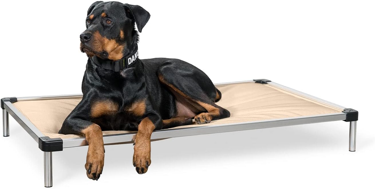 K9 Ballistics Chew Proof Armored Padded Dog Crate Bed, Virtually Indestructible, Legs Included (Sandstone, X-Large (47" L x 29" W x 6" H))