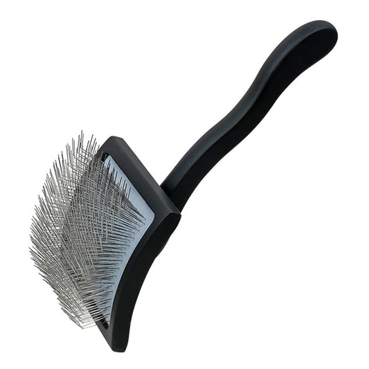 Professional Pet Grooming Brush - Long Handle Hair Remover for Dogs, Reusable Deshedding Rake(Black)