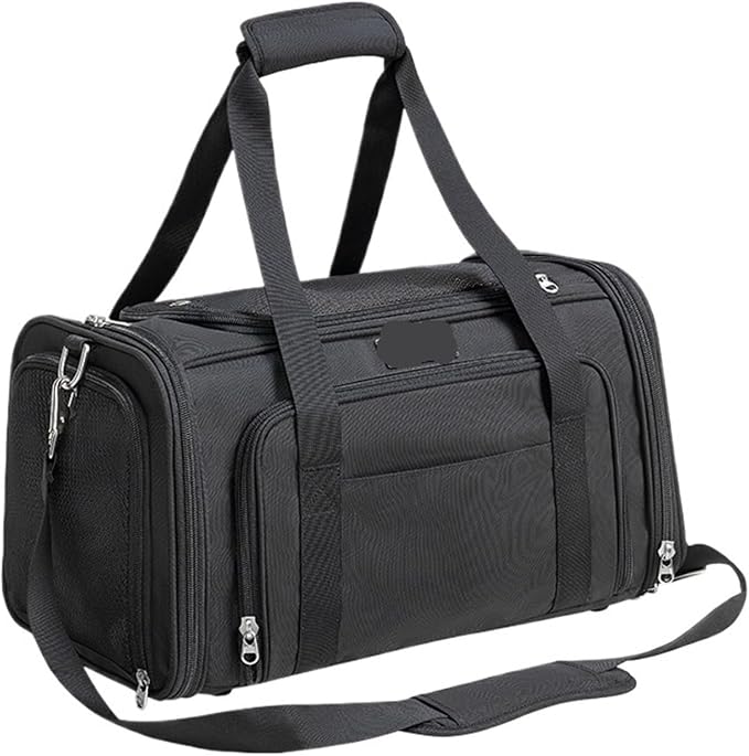 Compatible for Large Space Comfortable Travel Foldable Hook Pet Carrier Bag Portable Puppy Backpack(B,M)