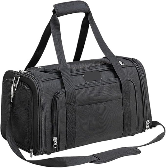 Compatible for Large Space Comfortable Travel Foldable Hook Pet Carrier Bag Portable Puppy Backpack(B,M)