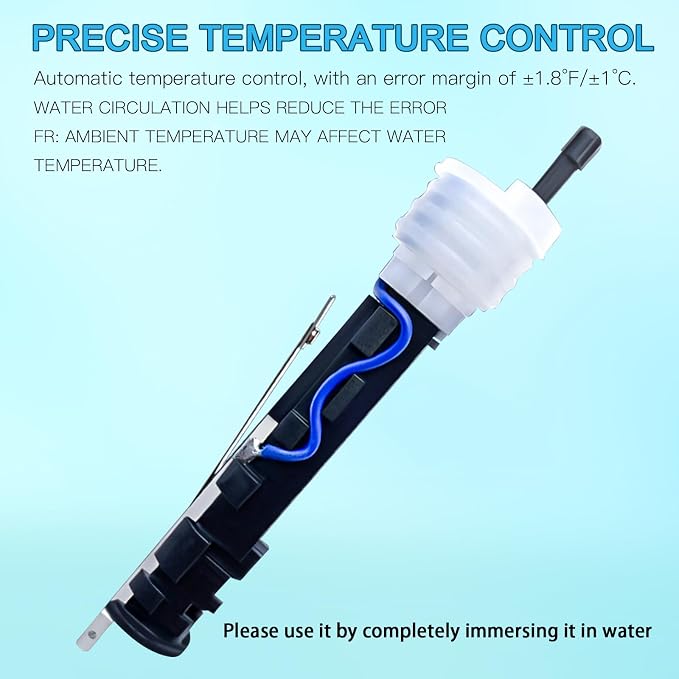 LYPHARD AQUARIUMS Aquarium Heater, 100W Submersible Fish Tank Heater with Precision Adjust Knob Thermostat and Suction Cup Suitable for Saltwater and Freshwater