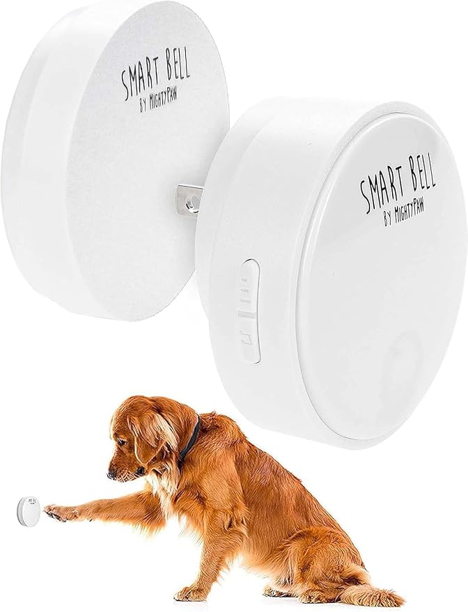 Mighty Paw Smart Bell 2.0 Dog Door Bell for Potty Training Dogs & Puppies, Wireless Dog Potty Communication, Door Bells for Dogs to Go Outside, Easy-Press Puppy Training Tools, 1 Pack