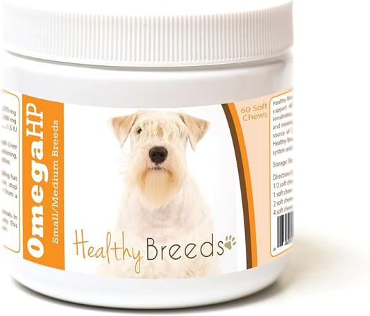 Healthy Breeds Sealyham Terrier Omega HP Fatty Acid Skin and Coat Support Soft Chews 60 Count
