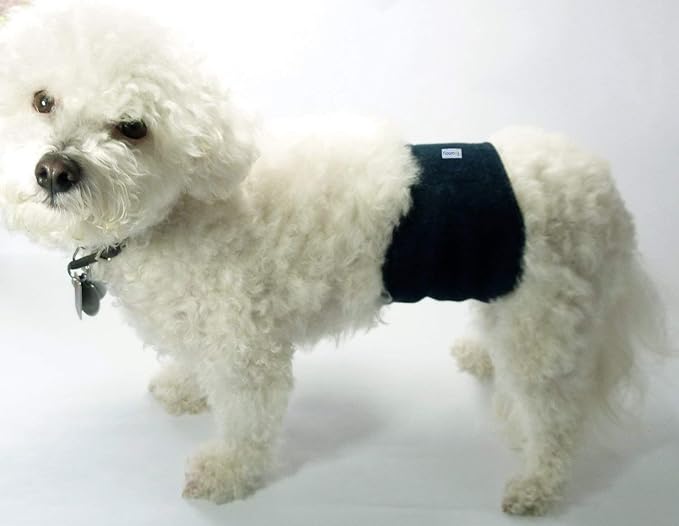 Teamoy 3 Pack Male Dog Diaper Wrap with Gray Lining, Washable Puppy Belly Bands, Super-Absorbent and Comfortable(L1,16-20" Waist)