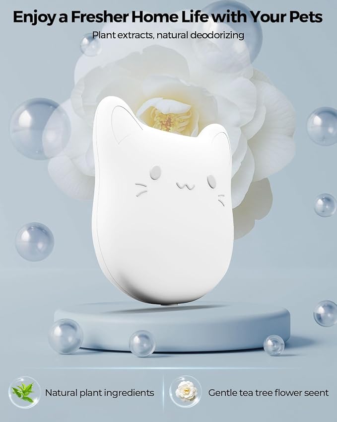 6 PCS Litter Box Deodorizer Compatible with Cumrige Self Cleaning Litter Box, Litter Box Odor Eliminator Compatible with Fumoi Automatic Cat Litter Box, Cat Litter Odor Control Remover, Camellia Scent