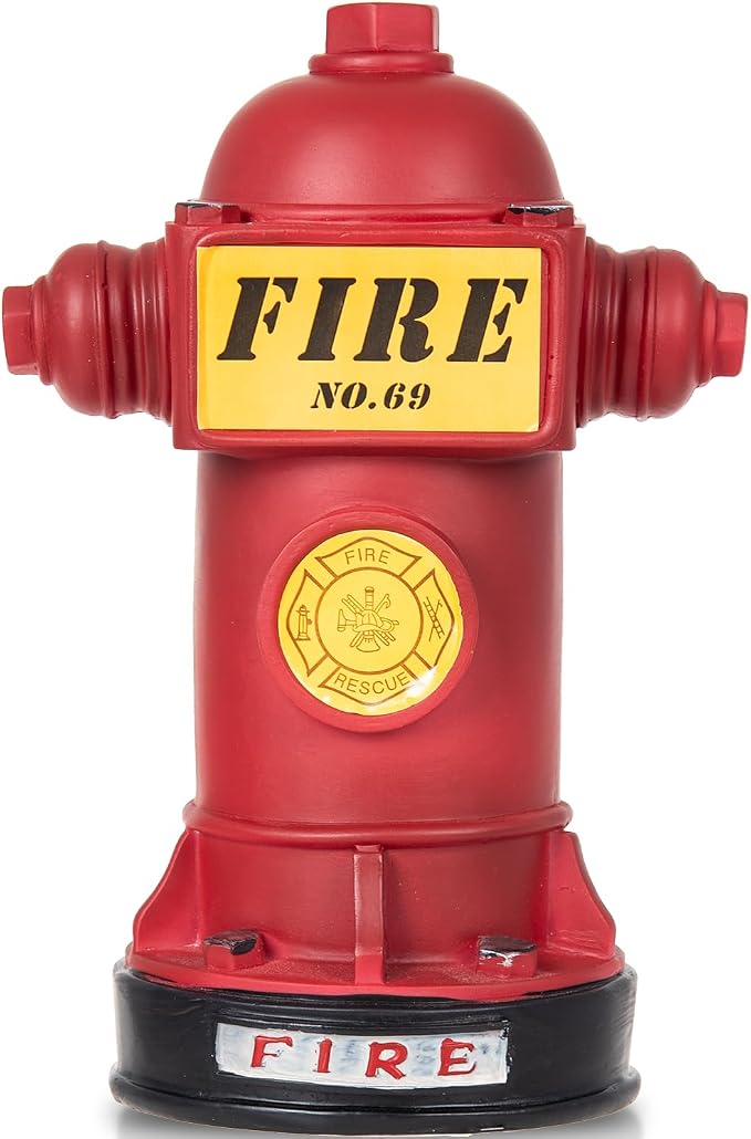 Potty Training Dog Fire Hydrant, NPBIYOYG 4.3" W x 9.4" H Small Fire Hydrant for Puppy to Pee On, Retro Resin Pee Post for Male Dog, Potty Training Tool for Indoor&Apartment, Red