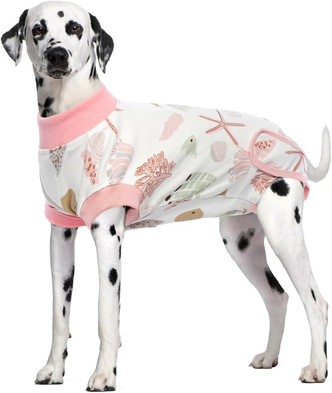 IDOMIK Dog Recovery Suit for Female Spay - Adjustable Anti-Licking Dog Post Surgery Onesie, Male Female Dog Neuter Spay Suits, Soft Abdominal Wound Bandage & E-Collar Cone Alternative