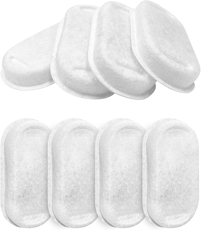 Official Tomxcute Cat Water Fountain Replacement Filters - 16 Pack Cat Fountain Filter for 3.2L/108oz & 4L/135oz Pet Water Fountain, Three-Layer Filtration Replacement Filters(8+8 Pack), 4 Month Set