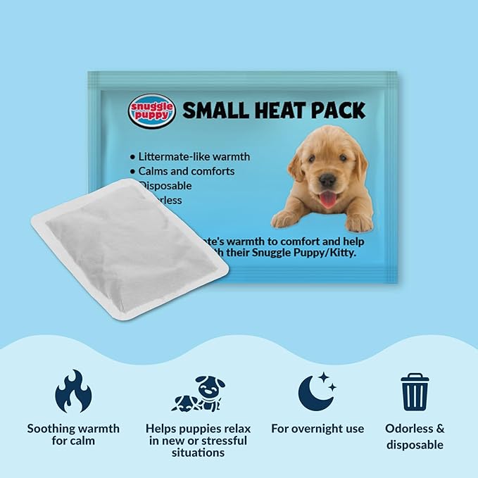 Snuggle Puppy Junior, Heartbeat Puppy Toy for Small Breeds, Smaller Plush Dog Toy with Real-Feel Pulse, Designed for Crate Use and Early Routines - Gray