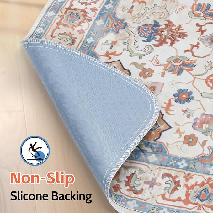 Washable Pee Pads for Dogs 2 Pack Reusable Puppy Training Pads 60"x48" Super Absorbent Waterproof Dog Training Pads, Non-Slip Potty Pads Whelping Pads Litter Mat Pet Supplies Beige