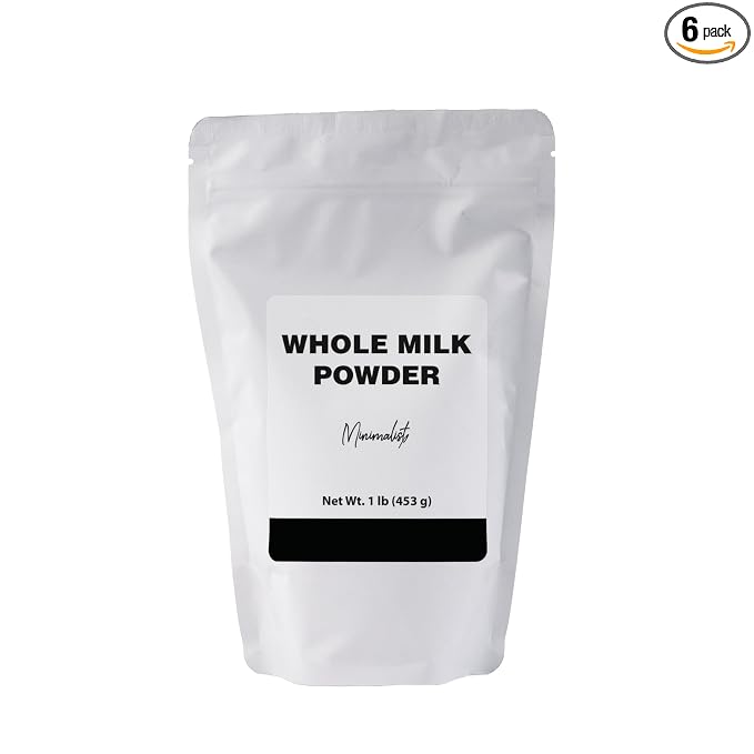 Minimalist Whole Milk Powder, Ideal for Baking and Cooking (1 Pound) (Pack of 6)