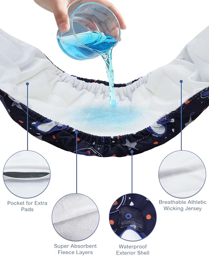 CuteBone Dog Diapers Male 4 Pack Puppy Wraps Reusable Doggie Belly Bands for Male Dogs Small Medium Large
