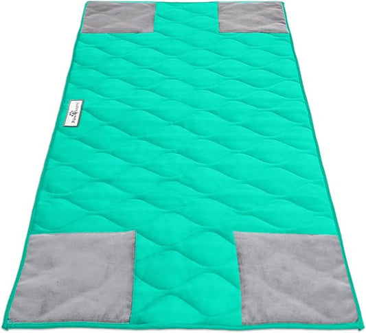 Paw Inspired PopCorner Guinea Pig Cage Liners | Washable Fleece Bedding or Pet Bed Mat for Small Animals | Super Absorbent Pee Pad with Reinforced Corners and Waterproof Bottom (Midwest, Green)