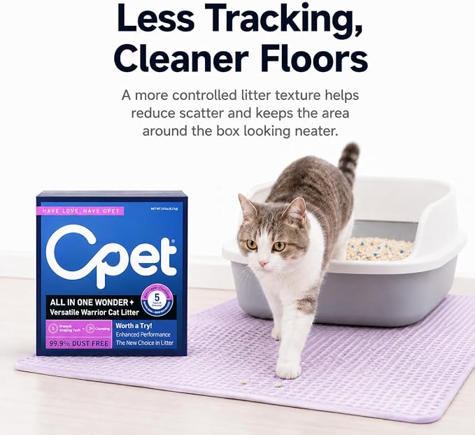 OPET Mixed Tofu Bentonite Multi-Cat Cat Litter, Strong Fast Clumping Kitty Litter, 99.9% Dust Free & Low Tracking, High Absorbent & Odor Control, Natural Pet Litter (18lb, Fresh)