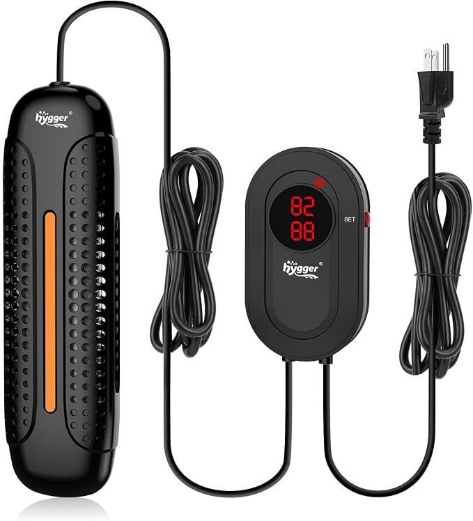 hygger Aquarium Heater 800W Fish Tank Heater with LED Controller, Multiple Safety Protections, Anti-Cooking Fish Alarm, Auto Stop Heating Protection, for 80-220 Gallon Freshwater Saltwater Tank