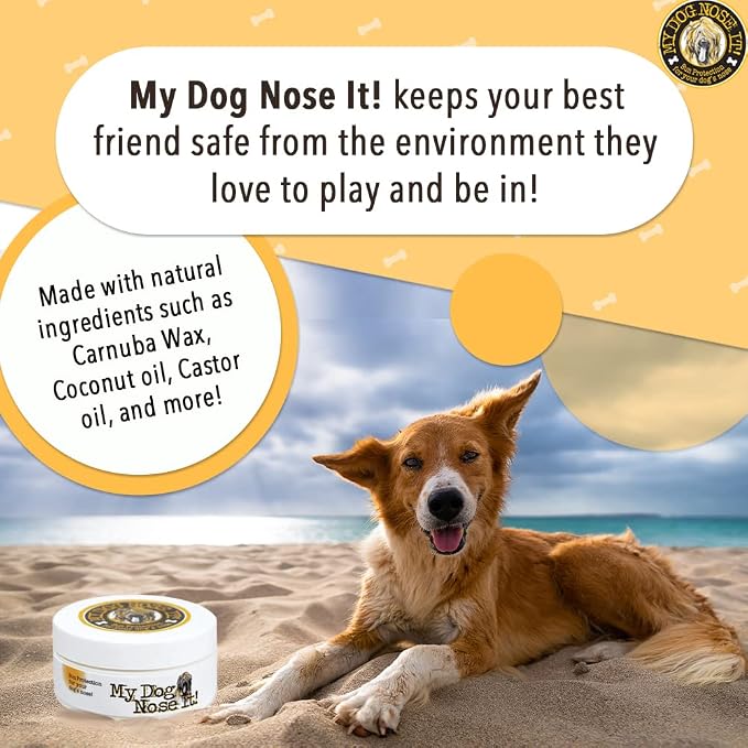 Moisturizing Sun Protection Balm for Dogs Noses - Protect Your Dog from Harmful UVA/UVB Rays (2.75oz)