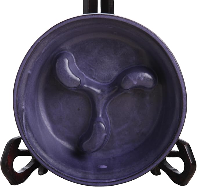 Willow Ceramics Dog Bowl – Handmade Ceramic Slow Feeder, 13.5oz Anti‑Gulp Bowl for Small to Medium Dogs, Dishwasher Safe, Made in USA (Purple, 6inch)